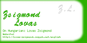 zsigmond lovas business card